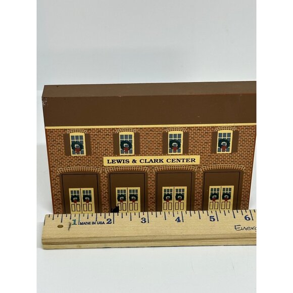 VTG 90's The Cat's Meow St. Charles Lewis & Clark Center Christmas Decor Shelf - Picture 6 of 7